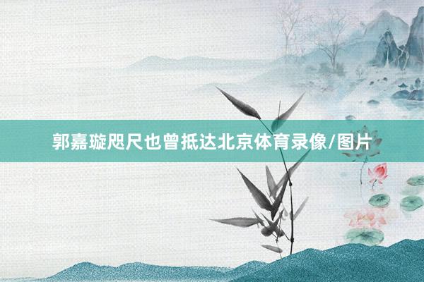 郭嘉璇咫尺也曾抵达北京体育录像/图片