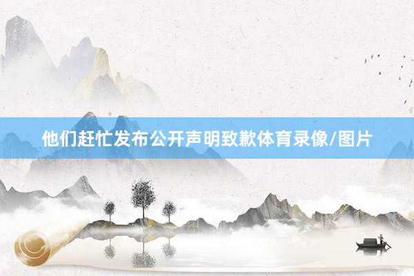 他们赶忙发布公开声明致歉体育录像/图片