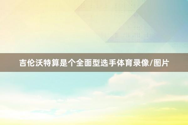 吉伦沃特算是个全面型选手体育录像/图片