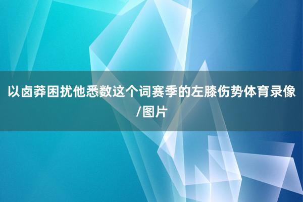以卤莽困扰他悉数这个词赛季的左膝伤势体育录像/图片