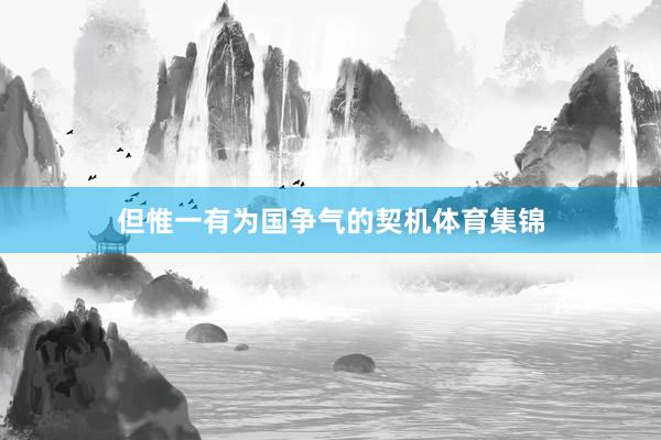 但惟一有为国争气的契机体育集锦