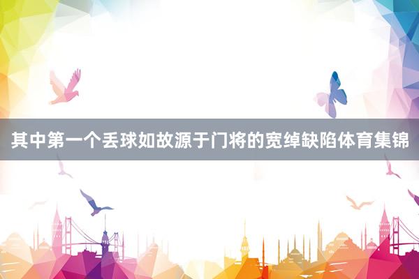 其中第一个丢球如故源于门将的宽绰缺陷体育集锦