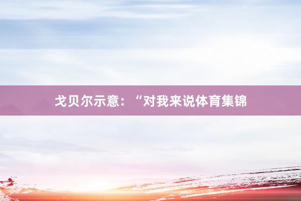 戈贝尔示意：“对我来说体育集锦