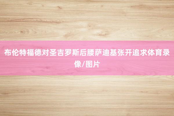 布伦特福德对圣吉罗斯后腰萨迪基张开追求体育录像/图片