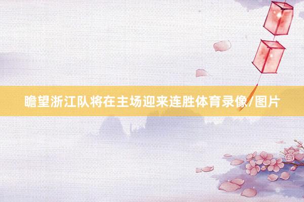 瞻望浙江队将在主场迎来连胜体育录像/图片