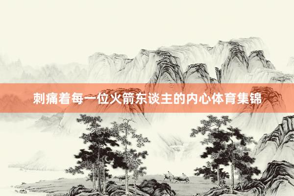 刺痛着每一位火箭东谈主的内心体育集锦