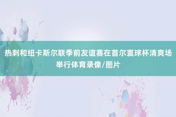 热刺和纽卡斯尔联季前友谊赛在首尔寰球杯清爽场举行体育录像/图片
