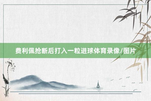 费利佩抢断后打入一粒进球体育录像/图片