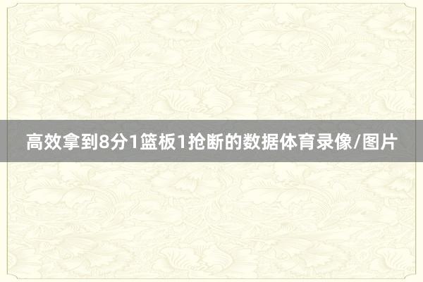 高效拿到8分1篮板1抢断的数据体育录像/图片