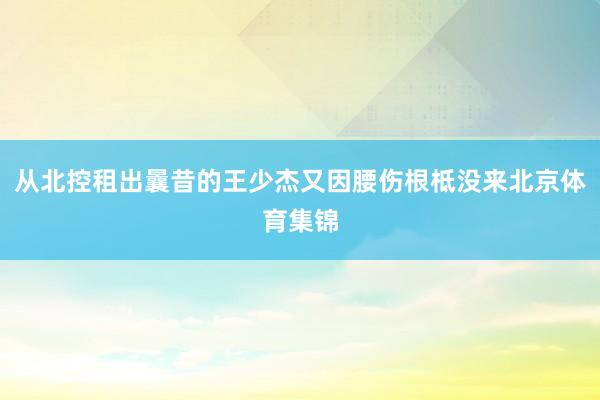 从北控租出曩昔的王少杰又因腰伤根柢没来北京体育集锦
