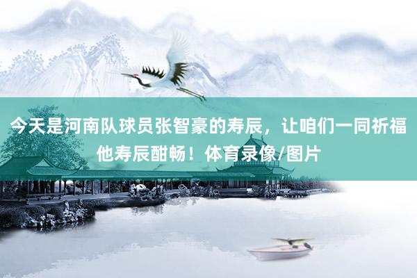 今天是河南队球员张智豪的寿辰，让咱们一同祈福他寿辰酣畅！体育录像/图片