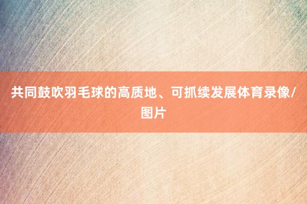 共同鼓吹羽毛球的高质地、可抓续发展体育录像/图片